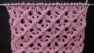 Knitting patterns *Diamond* lace stitch