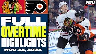 Chicago Blackhawks at Philadelphia Flyers | FULL Overtime Highlights - Nov 23, 2024