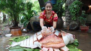 Countryside Life TV: Big river fish cooking by mother and daughter with country style