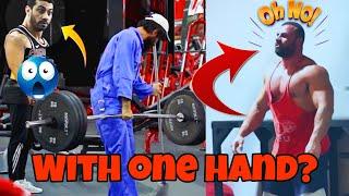 TOP one hand Lifting reaction!Anatoly gym prank