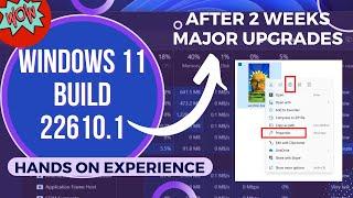 Windows 11 build 22610.1 | Major start menu and taskbar updates | Windows 11 Update