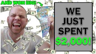 SPENT $2,000 On Scratch Off Lottery Tickets AND FOUND BIG WINS!!! | ARPLATINUM