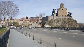 Tbilisi 26.03.2021. район Харпухи. Улица Гришашвили-улица Баазова. Монастырь Табор. Серные бани