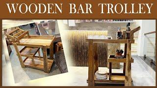 Latest Wooden Bar Trolley || Home Bar Furnitures