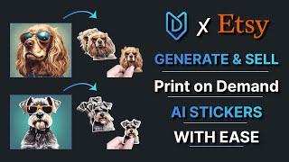 EASILY Create & Sell AI Print on Demand Stickers on Etsy or Shopify w/ MyDesigns  PASSIVE INCOME 