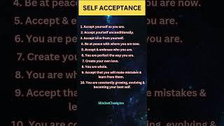 Accept Yourself Self Acceptance Love Yourself #mindset #love #lifehacks #beyourself #shorts