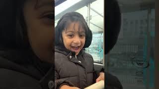 Aishu first time bus journey in UK she is so happy #trendingshorts #please subscribe mychannel