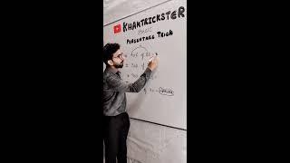 Basic Percentage Trick️ | YouTube #shorts | Khantrickster