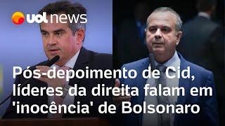 Bolsonaro indiciado e depoimento de Cid: Líderes da direita falam em 'inocência' do ex-presidente