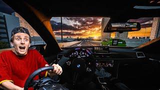 ШКОЛЬНИК УГНАЛ БМВ У БАТИ И УСТРОИЛ ШАШКИ НА МКАДЕ (ASSETTO CORSA на РУЛЕ)