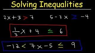 How To Solve Linear Inequalities, Basic Introduction, Algebra