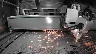 Voortman V353 | laser cutting a full nesting in a 20mm - 25/32 inches plate