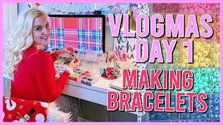 VLOGMAS DAY 1 2020: MAKE BRACELETS WITH ME (Etsy Studio Vlog)  || Kellyprepster