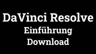 Download & Playliststart - #1 DaVinci Resolve Anfänger Playlist