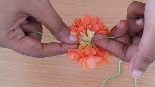 Flower garland making tutorial/Traditional method to make garland/How to tie kanakambaram garland