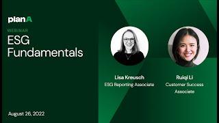 ESG Fundamentals (Webinar by Plan A)