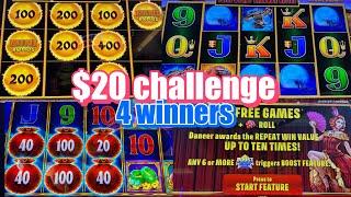 Challenge $20x 7 slots. 4 winners. Not bad at all !!