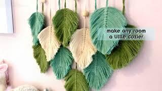 Macrame Leaves Wall Hanging - Unique Boho Wall Decor by SnugLife