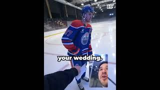 Skating a second lap with Connor McDavid, the captain of the Edmonton Oilers