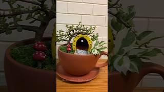 DIY miniature garden #diygarden #gardenmakeover #smallbalconygarden #shorts
