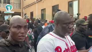 WATCH: John Mahama, NDC flagbearer, arrives at La Dadekotopon constituency.