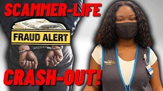 Wal-Mart Scammer Crash Out! Fraud Life Fail