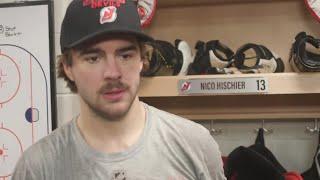 Hischier, Kovacevic and Keefe speak after the morning skate in Tampa