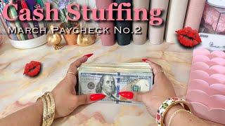 CASH STUFFING MARCH 2025 PAYCHECK NO2 | #cashenvelopesystem  #zerobasedbudget  #cashbudgetingmethod