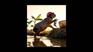 Bà và Capybara | bắt cua