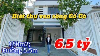 Nhà phố Ngũ Hành Sơn, Đà Nẵng (T24)| Biệt thự 3 tầng ven sông Cổ Cò, 150m2, Đường 5.5m, Chỉ 6.5tỷ