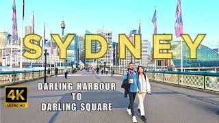 [4K] SYDNEY WALK | DARLING HARBOUR TO DARLING SQUARE |  SYDNEY AUSTRALIA