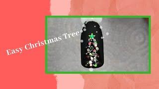 How To-Christmas Tree Nail | Using Dip Powder & Gel