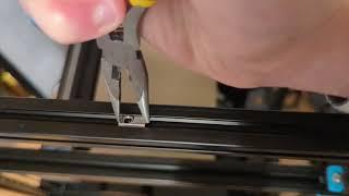 Removing a T-nut from an aluminum extrusion