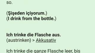 aus der Flasche trinken / die Flasche austrinken