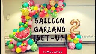 Balloon Garland Set-up | Timelapse | How to| Balloon Decor