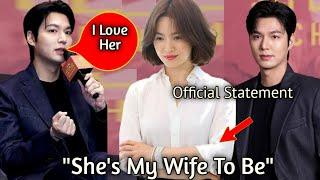 She's My Wife To Be! Lee Min ho Face The Crowd And Confess Getting Married To Song Hye Kyo