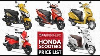 Honda Scooters Price List [2018]