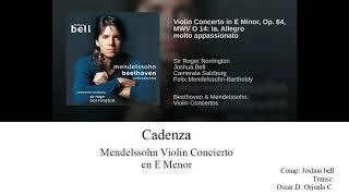 Transcripción de la cadenza de Joshua Bell para el Concierto en E menor de Mendelssohn