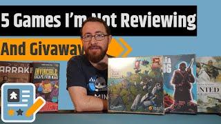 I'm Not Reviewing These 5 Games...But I Am Giving Them Away Instead