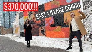 TOUR A $370,000 CONDO IN DOWNTOWN EAST VILLAGE!!! | Calgary Real Estate 2023