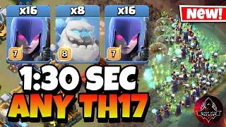 Epic Strategy! TH17 Zap Quake Witch is the Easiest TH17 Attack Strategy in Clash of Clans