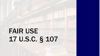 ACRL Presents: "Can't you just say Yes? Answering Copyright Questions About Fair Use for Patrons"