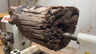 Woodworking NDT  From Rotten Wood to Rustic Wonder Transformations on the Lathe