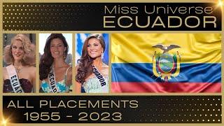 MISS UNIVERSE ECUADOR | EVERY PLACEMENT 1955-2023 / CLASIFICACIONES