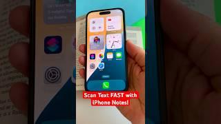 Scan Any Text FAST with iPhone Notes! #tech #trending #howto #tips #iphonetips #ios #Shorts
