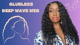 GLUELESS 24" DEEP WAVE WIG | Easy & Quick