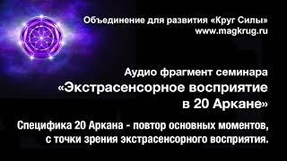 Аудио фрагмент семинара "Экстрасенсорное восприятие в 20А".