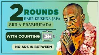 Srila Prabhupada Chanting Japa 2 Rounds With Counting Hare Krishna Maha Mantra fast ISKCON