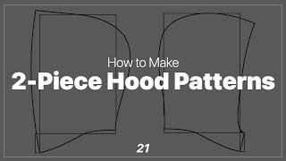 Two Piece Hood Pattern Making _ How to draft basic hood patterns from scratch.