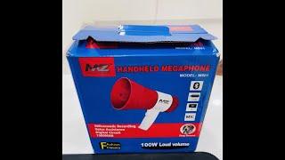 MDB Handheld Megaphone Review : Loud Speaker, Recorder, USB Input, Siren, and More